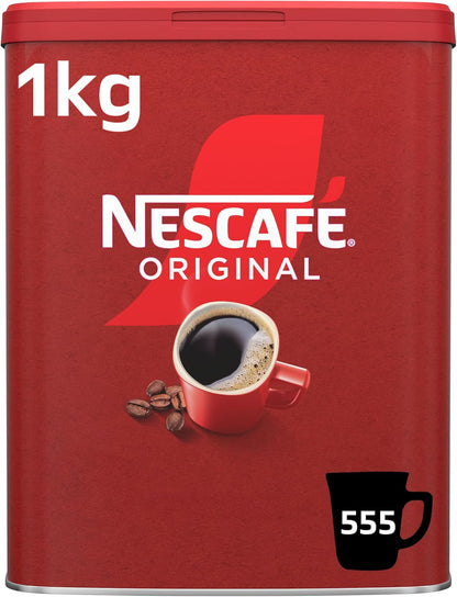 Nescafe Original Coffee Granules Tin 1kg {Large 555 Cups}
