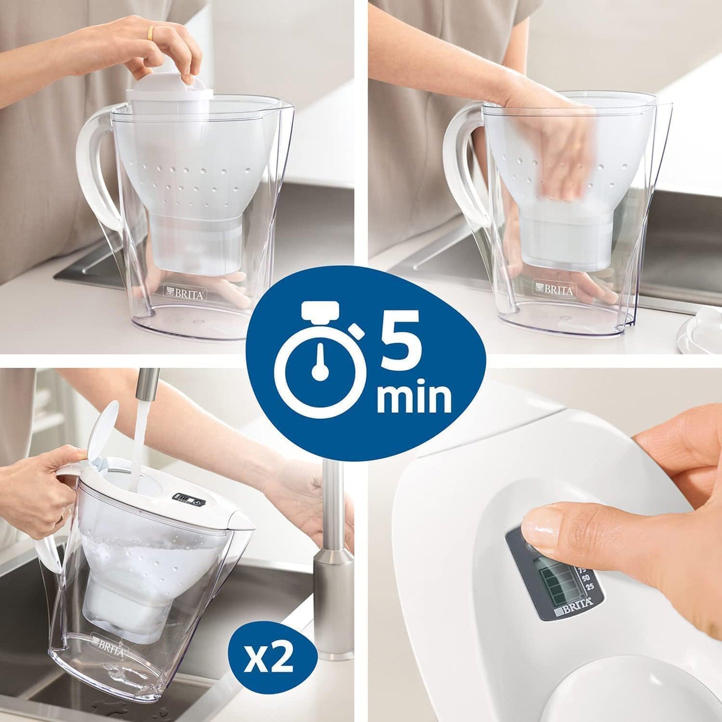 Brita - Water Filter Cartridge - Maxtra Pro All-In-1 Refill 3-Pack