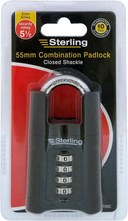 Sterling CPL155C Combination Padlock, Zinc Alloy, 9.5 cm*5.3 cm*2.8 cm