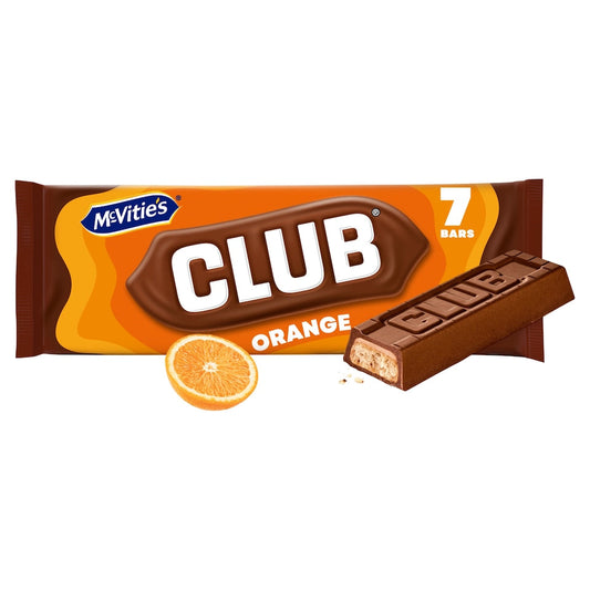 McVitie's Club Orange Biscuit Bars (Pack of 7) 37434
