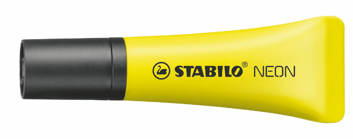 STABILO NEON Highlighter Chisel Tip 2-5mm Line Yellow (Pack 10) - 72/24