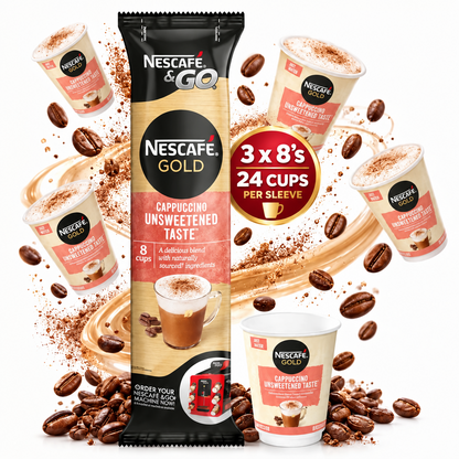 Nescafe & Go Coffee Cups for the & Go Machine Cappuccino (Sleeve of 8)