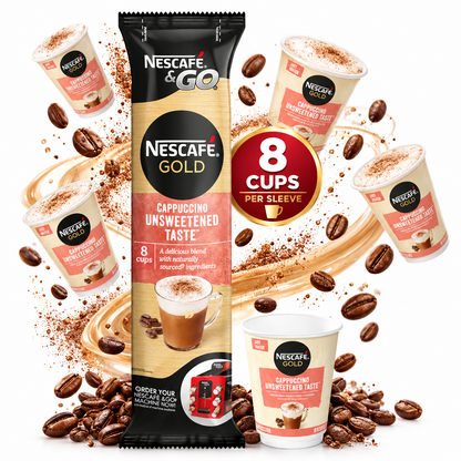 Nescafe & Go Coffee Cups for the & Go Machine Cappuccino (Sleeve of 8)