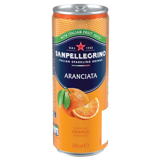 San Pellegrino Aranciata Orange 330ml Cans (Pack of 24) 12441812