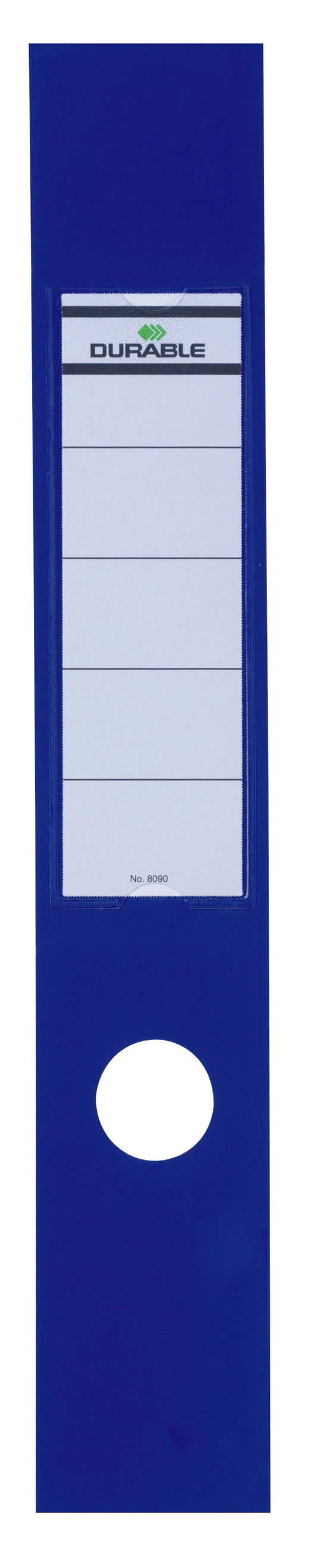 Durable Ordofix Lever Arch File Spine Label PVC 60x390mm Blue (Pack 10) 809006