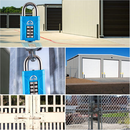 Henry Squire 4 Wheel Heavy-Duty Rustproof Combination Padlock, 50 Mm (Length)