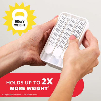 3M Command Utility Hook | X-Large for Heavyweight 6.8kg | 1 Hook in White and 3 Adhesive Strips
