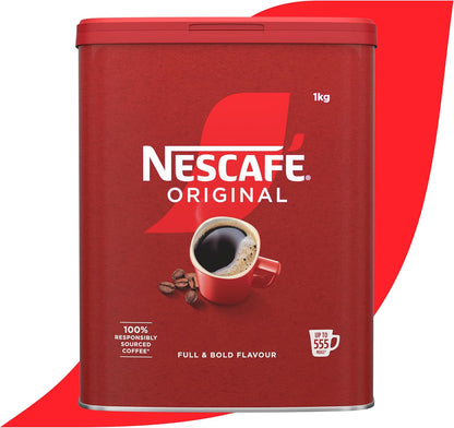 Nescafe Original Coffee Granules Tin 1kg {Large 555 Cups}