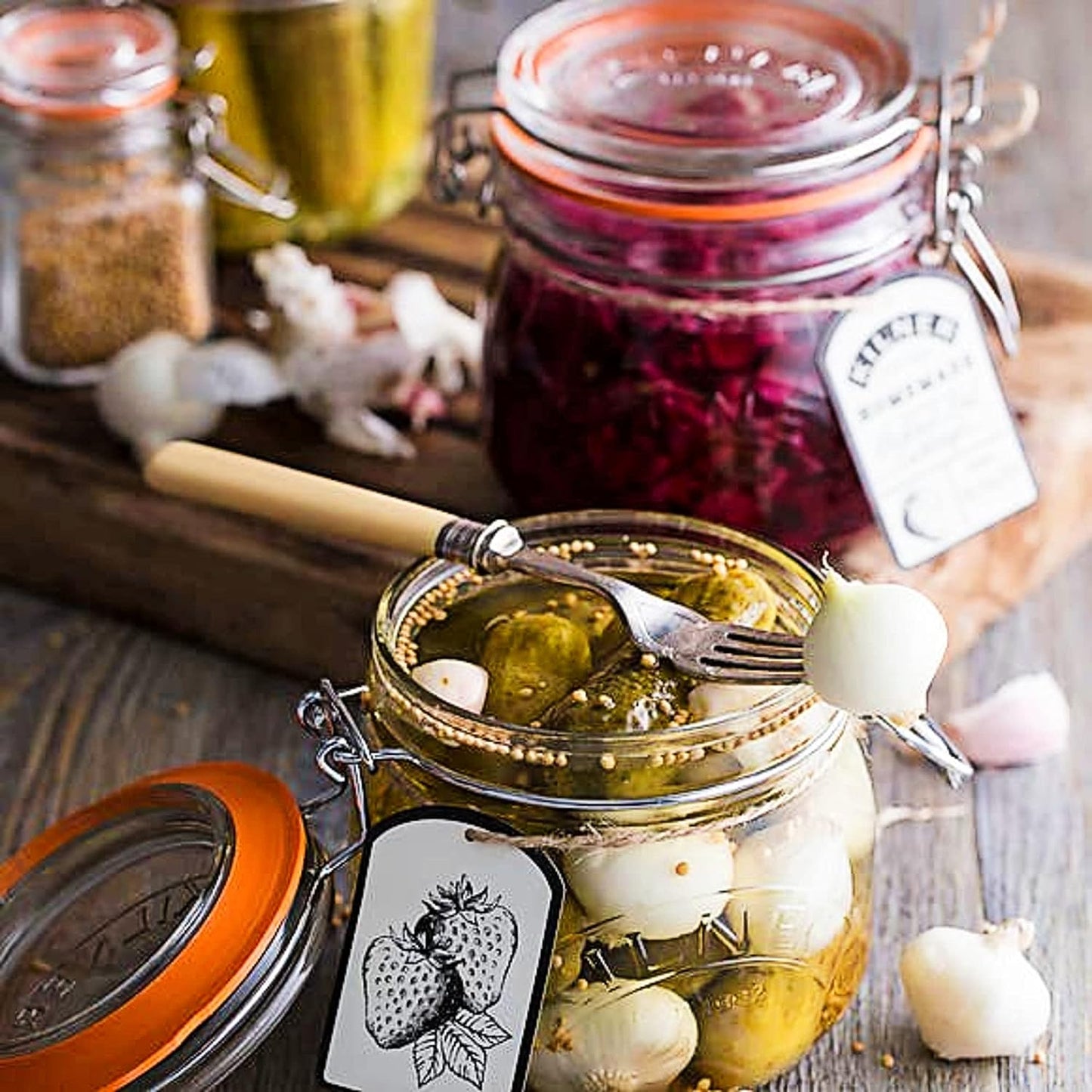 Kilner Branded 0.5 Litre ROUND Glass Clip Top Preservation Storage Jar (0025.490)