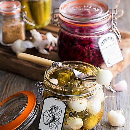 Kilner Branded 0.5 Litre ROUND Glass Clip Top Preservation Storage Jar (0025.490)