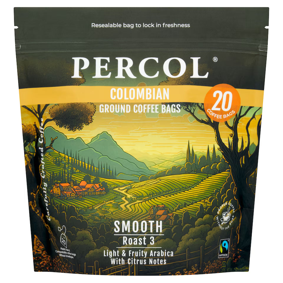 Percol Colombian Coffee Bags 8g Pack 20s