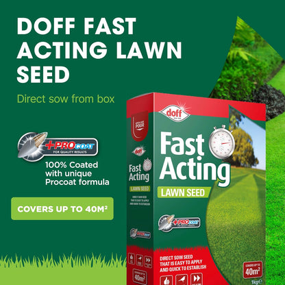 Doff Fast Acting Lawn Seed with Procoat- 1kg