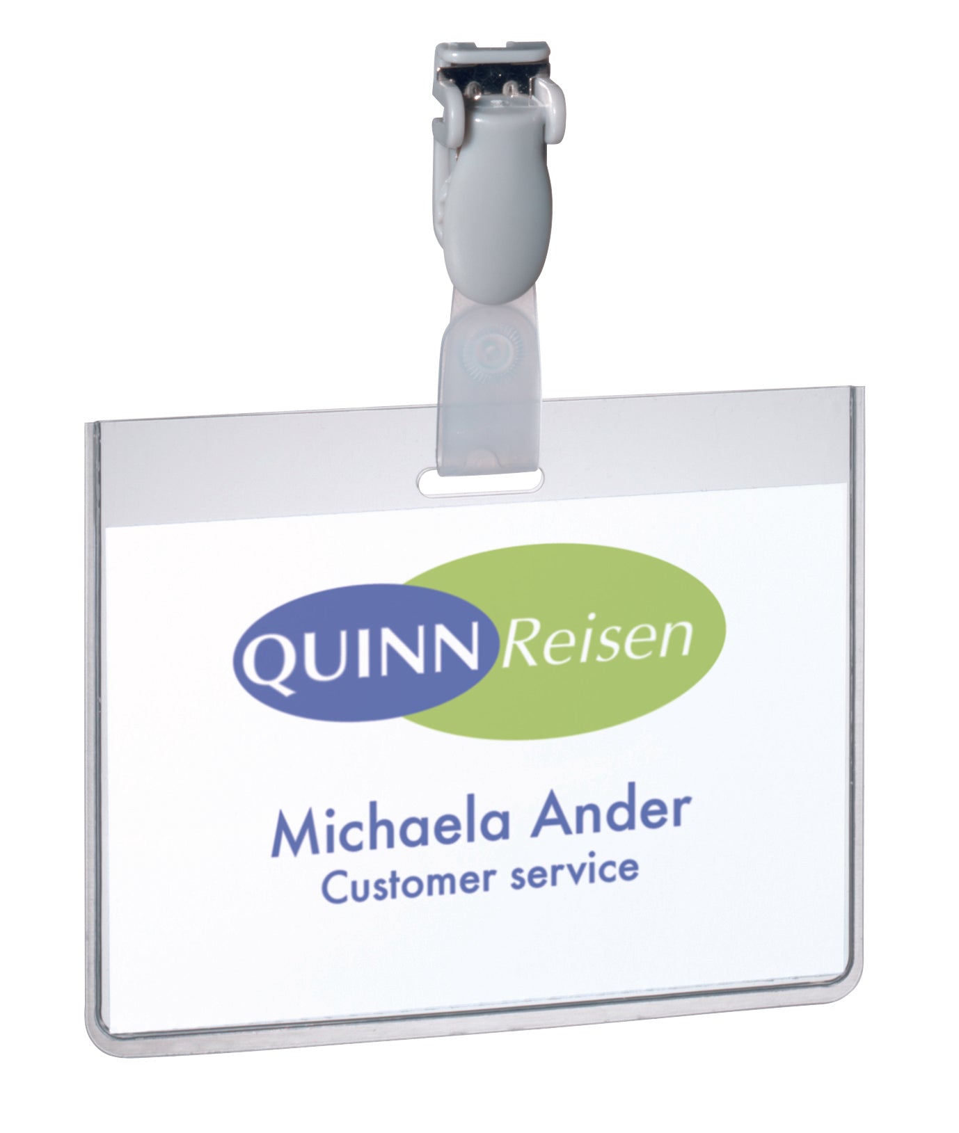 Durable Security Name Badge with Clip 60x90mm Clear (Pack 25) 814319