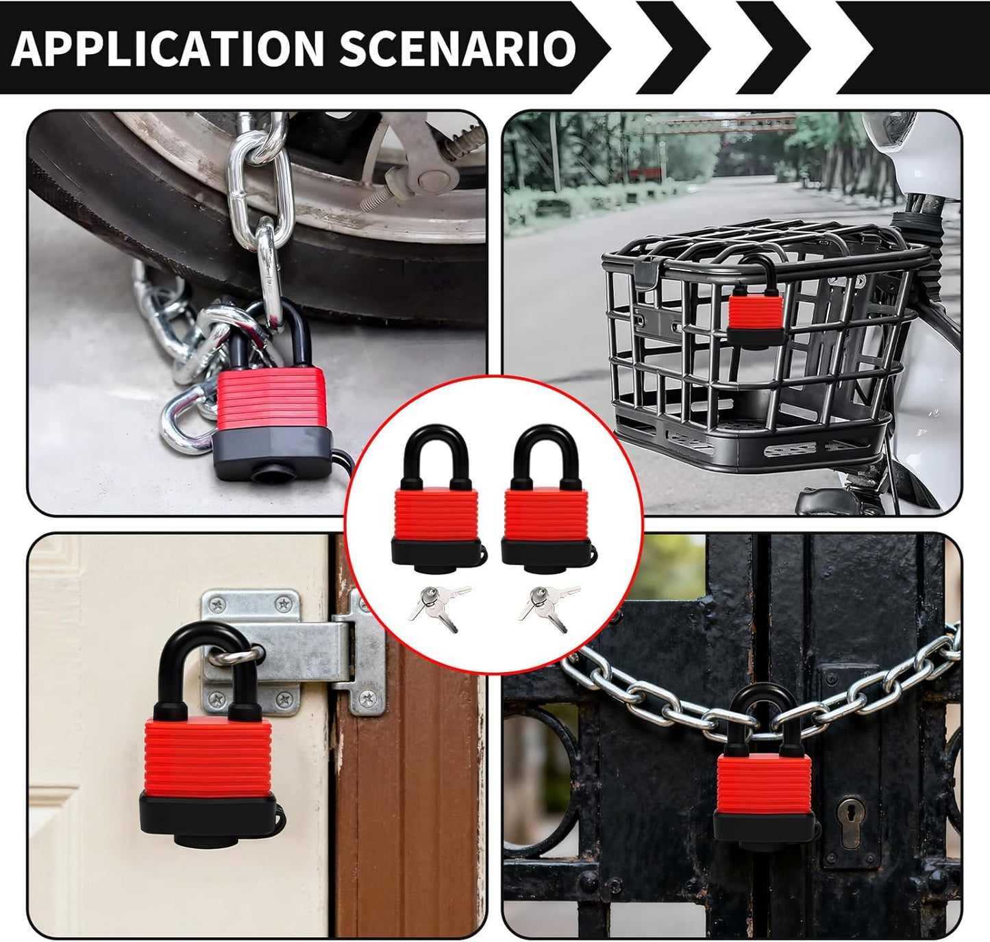 Hilka Keyed-Alike 40mm Weather-Resistant Padlock (Pack of Two)