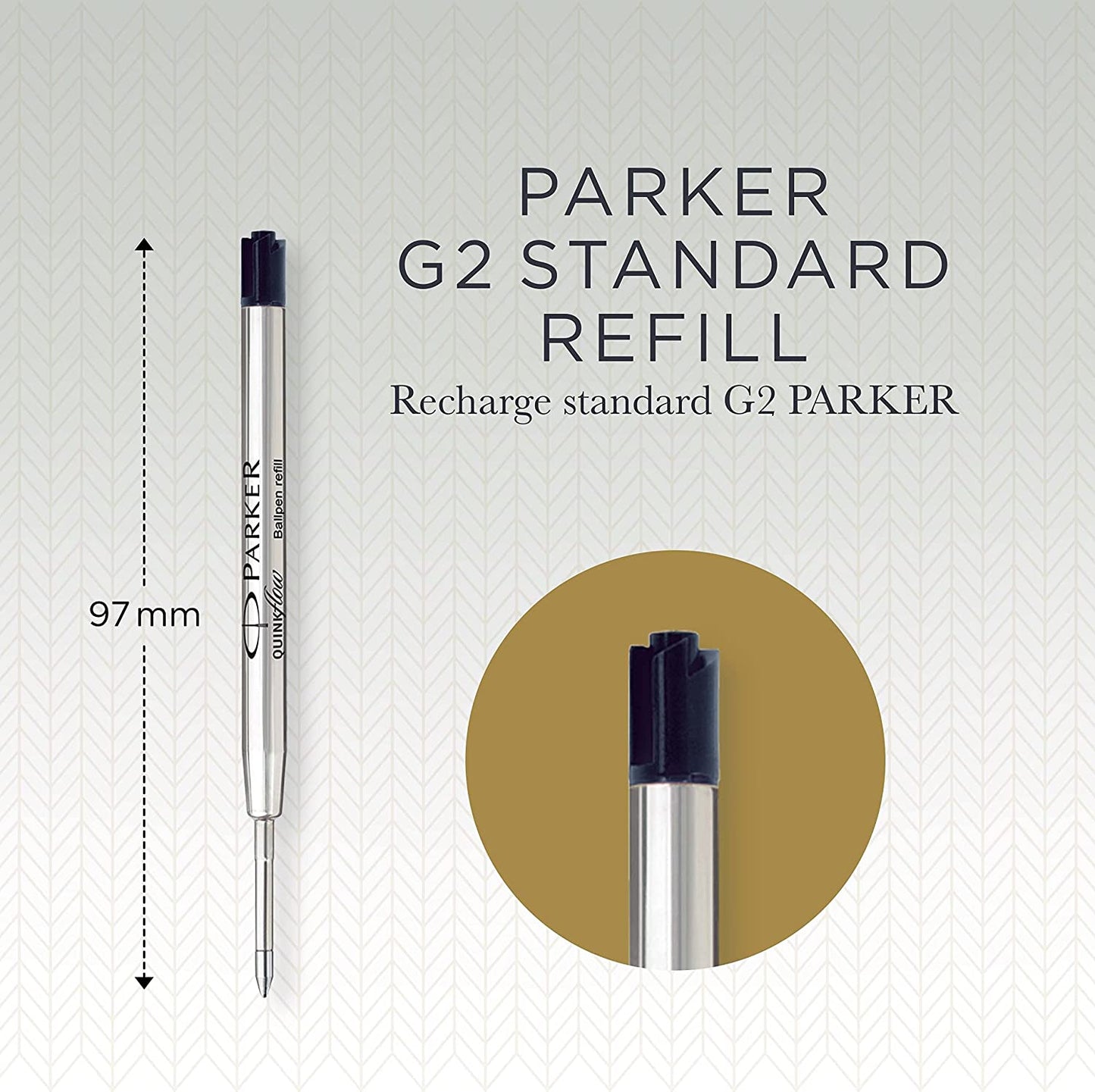Parker Quink Ballpoint Pen Refill Medium Black Blister S0909550