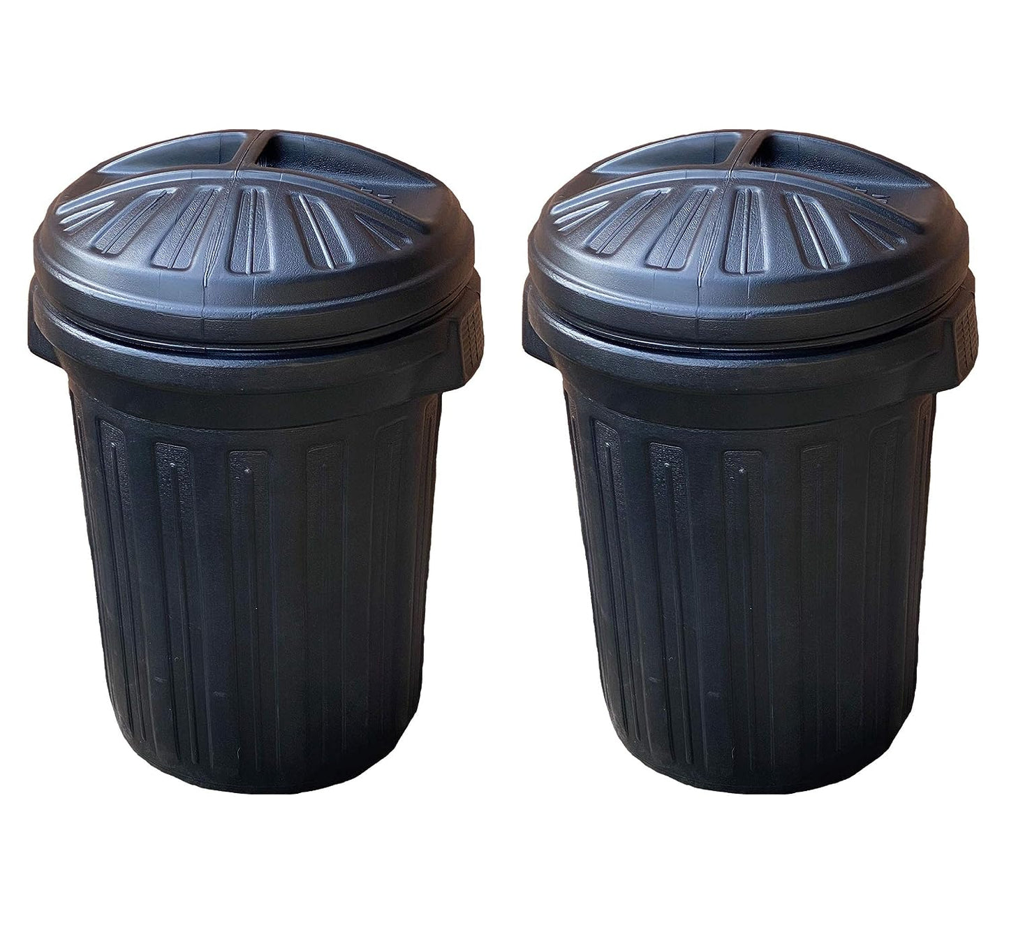 Fixtures Strata Shatterproof  Refuse Bin Secure Push On Lid Black 80L (GN343)