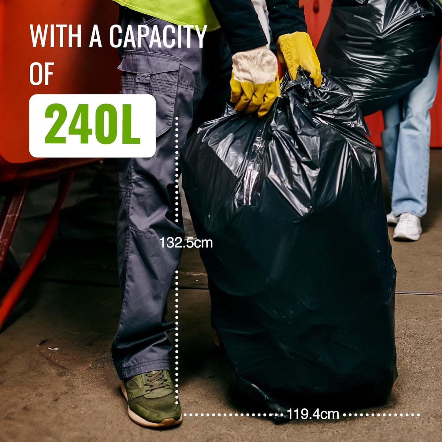 Ecobag - 10 Pack Eco-Friendly Wheelie Bin Liners - 240L