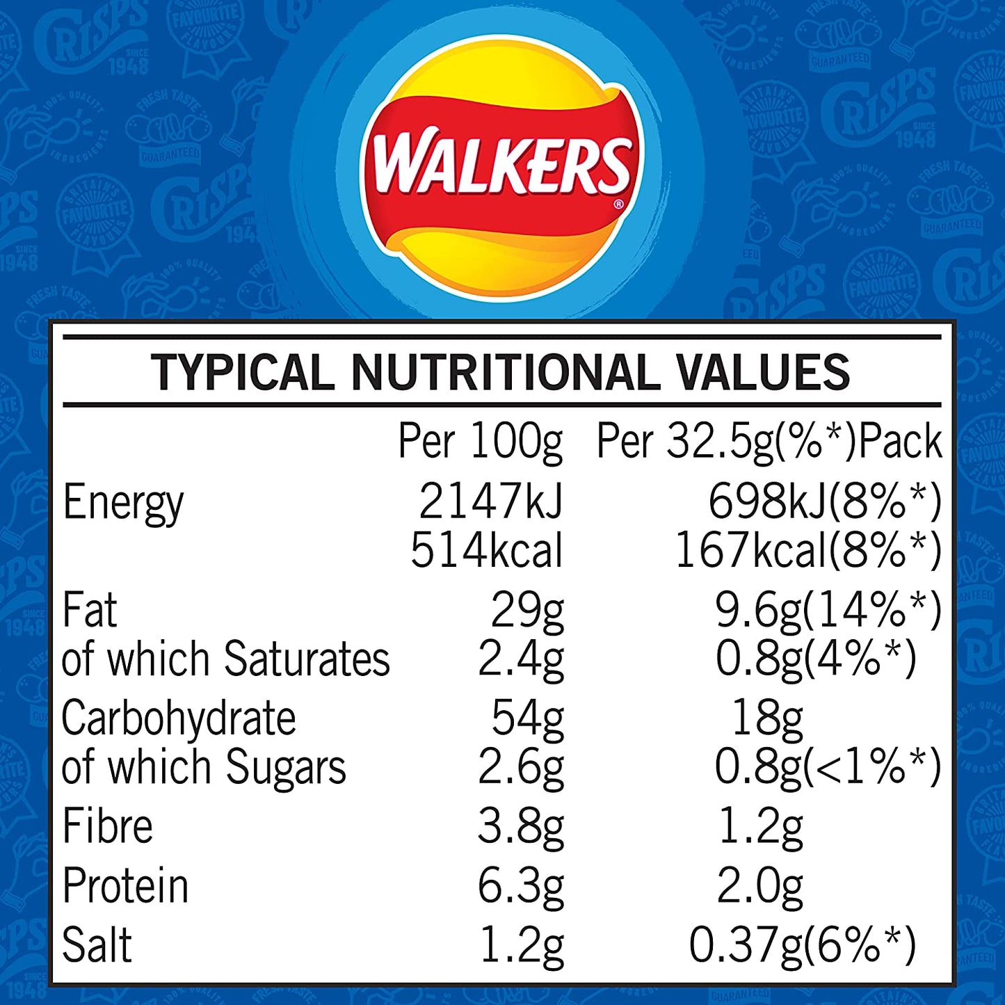 Walkers Cheese and Onion Crisps 32.5g (Pack of 32) - UK BUSINESS SUPPLIES