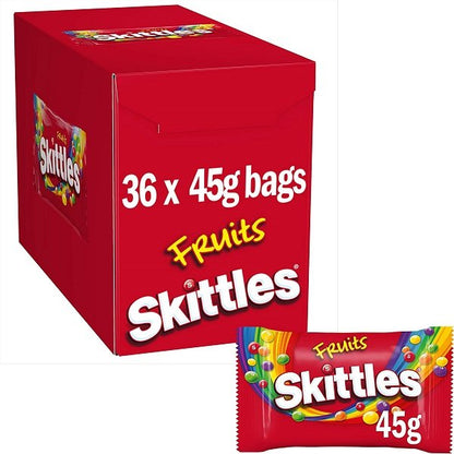 SKITTLES Fruits Sweets Bag 36 Pack | 36 x 45g Bags