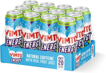 Vimto Original Energy Drink | No Added Sugar | Sparkling Juice | 12 x 500ml