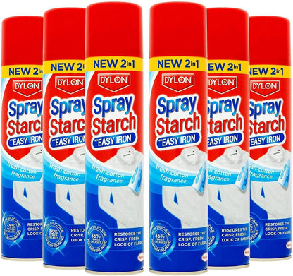 Dylon Easy Iron Spray Starch, Fresh Cotton Fragrance, 300ml