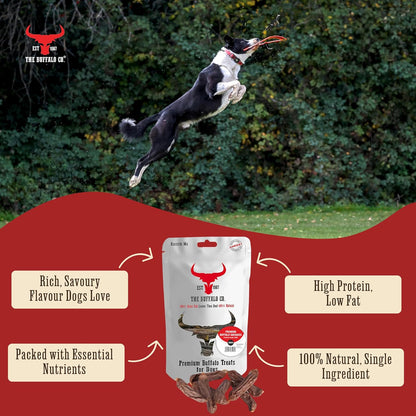 The Buffalo Co: Sausage Dog Treats 300g Pouches | 100% Natural Dog Treat