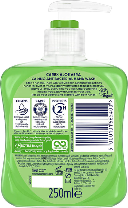 Carex Aloe Vera Antibacterial Liquid Hand Wash 250ml