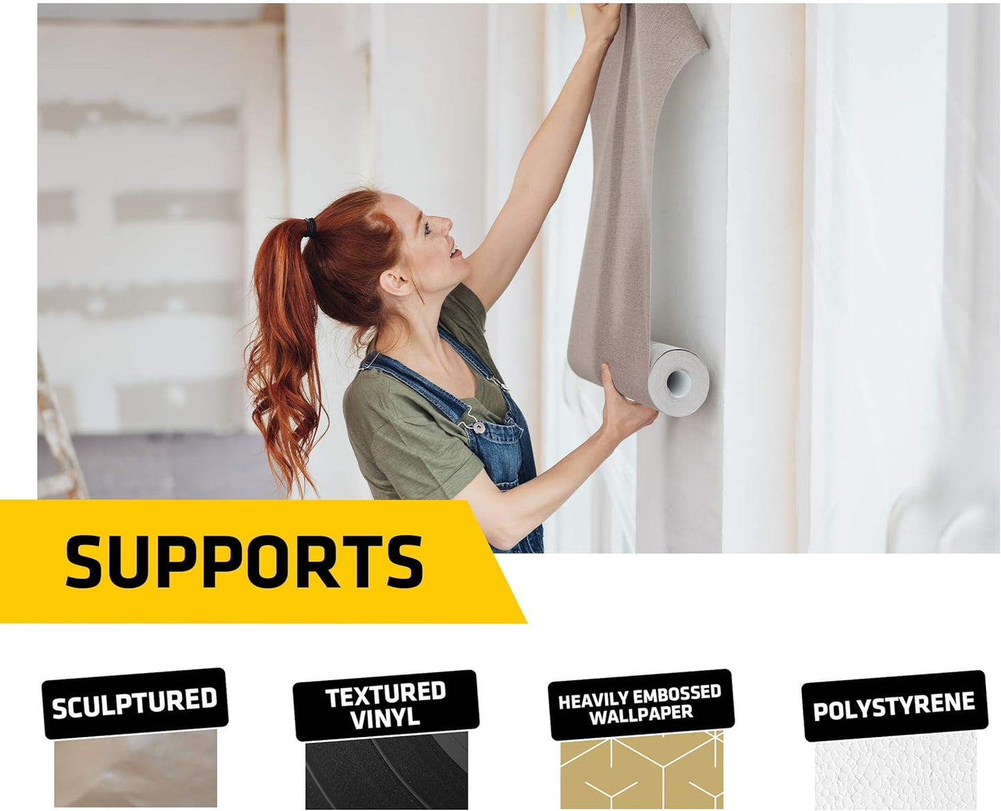 Everbuild All Purpose Wallpaper Adhesive Easy-Mix Formula – 1 Bag Hangs Up To 5 Rolls