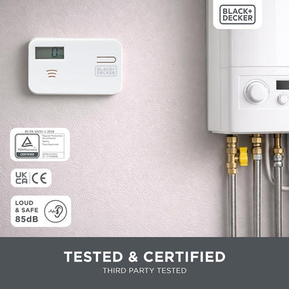 BLACK+DECKER Carbon Monoxide Alarm and Detector with LCD Screen