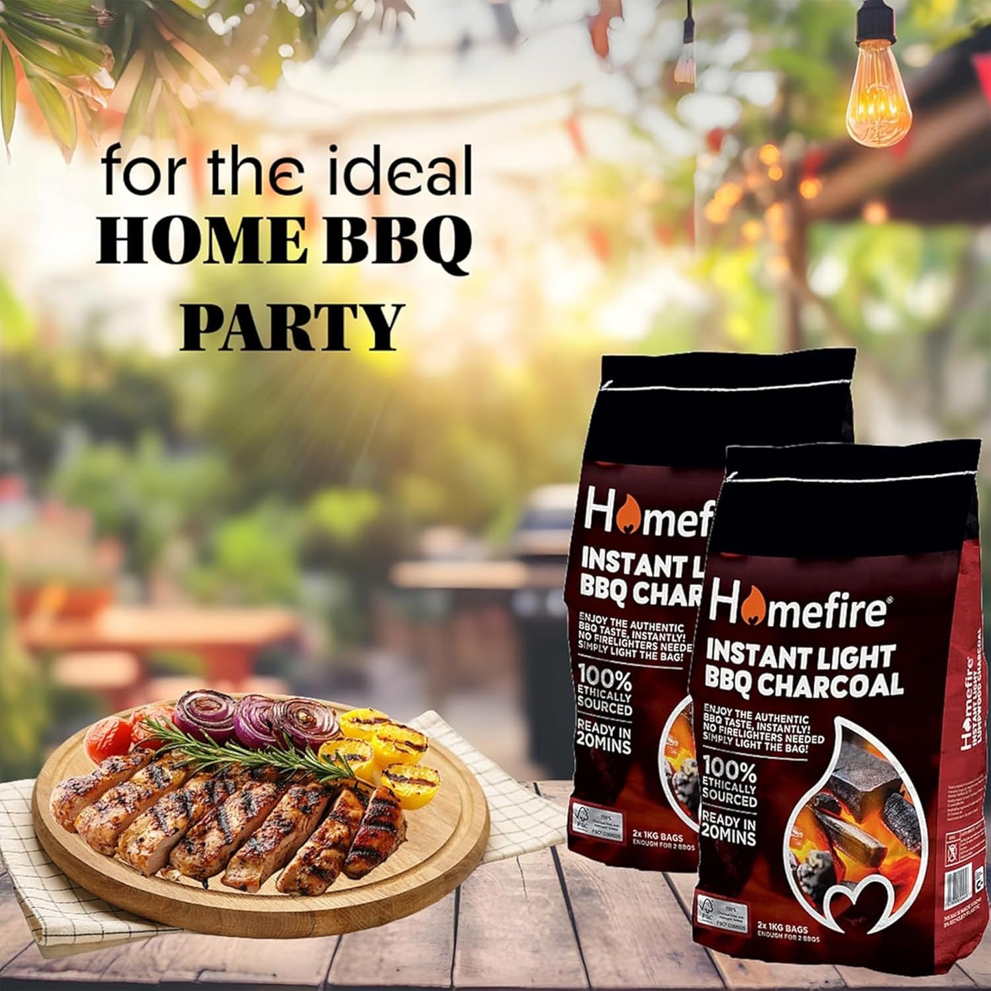 Homefire 2 x 1kg Instant Light Charcoal
