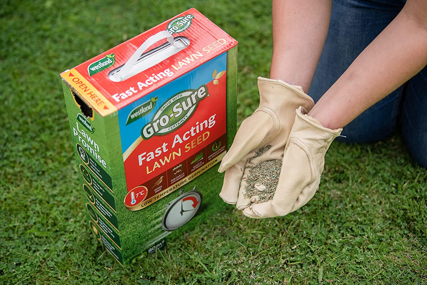 Westland Gro-Sure Fast Acting Grass Lawn Seed 80m2 2.4kg