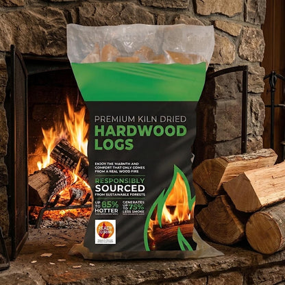 Kiln Dried Hardwood Logs Ready To Burn Firewood Ideal Wood Burners |  1 x 16.5L Bag