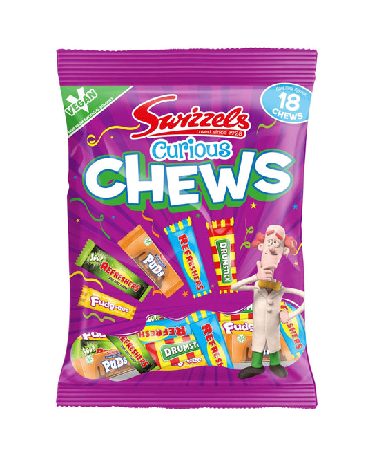 Swizzels Curious Chews 171g | An Assortment of Family Favourite Chews | 18 Chew Packet