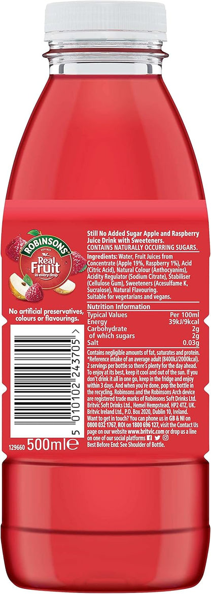 Robinsons Ready to Drink Raspberry/Apple 500ml (Pack of 12)