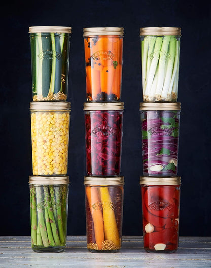 Kilner Wide Mouth Screw Top Lid Preserving Glass Jar 0.35 Litre Transparent