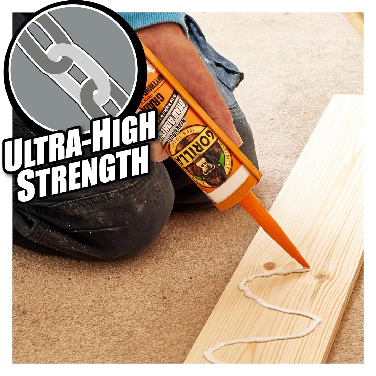 Gorilla Heavy Duty Grab Adhesive White 290ml