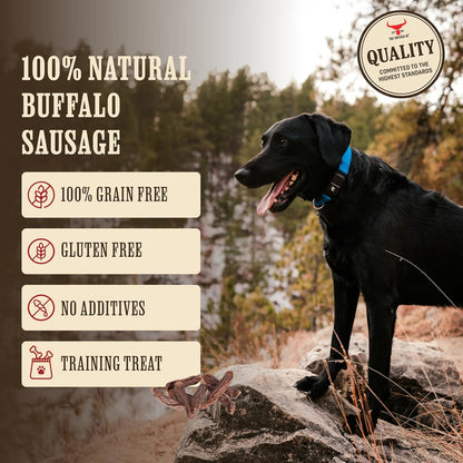The Buffalo Co: Sausage Dog Treats 300g Pouches | 100% Natural Dog Treat