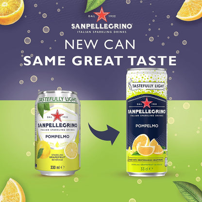 San Pellegrino Sparkling Grapefruit (Pompelmo) Cans 24x330ml