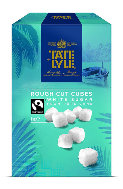 Tate & Lyle Rough Cut Fairtrade White Sugar Cubes 1kg - UK BUSINESS SUPPLIES