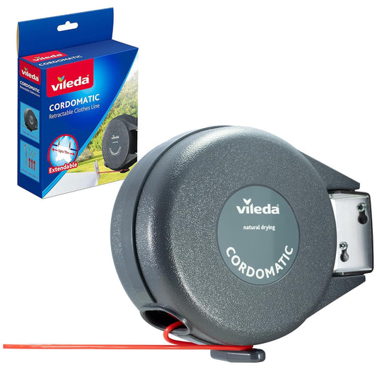Vileda Cordomatic Retractable Washing Line with 15m Outdoor Clothes Line