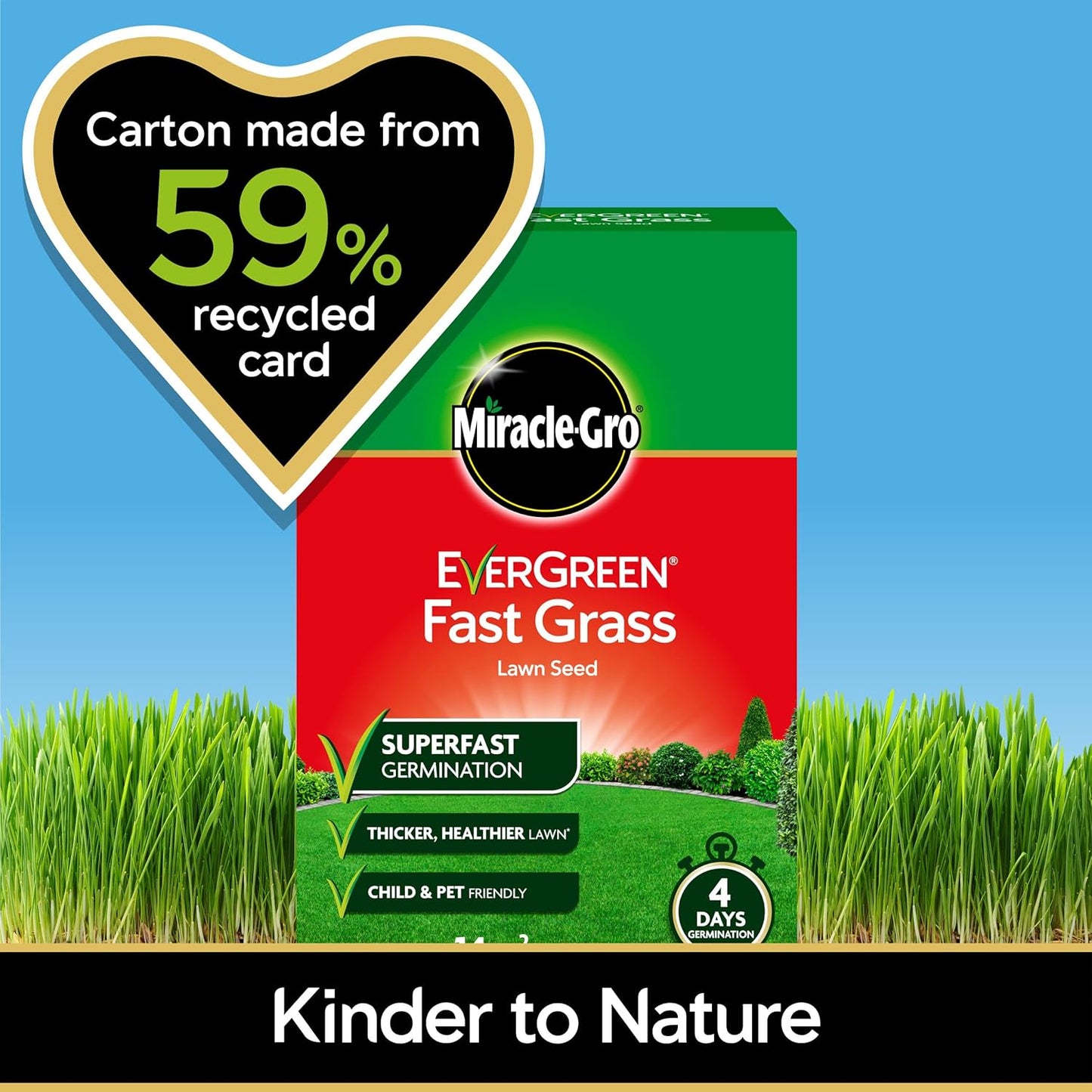 Miracle Gro Fast Grass Seed | 1 x 840g Box
