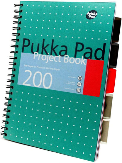 Pukka Pads Metallic Green A4 Project Book Code 8521-MET {3-Pack}