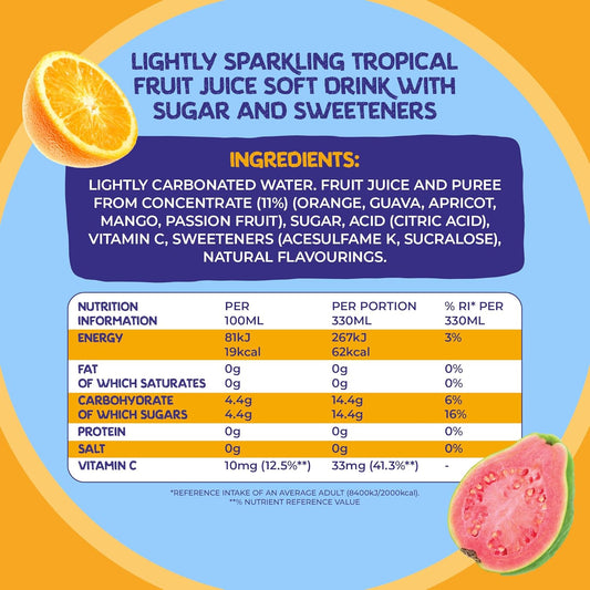 Rio Tropical Sparkling Fruit Drink | 1 x 24 x 330ml