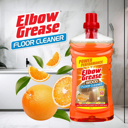 Elbow Grease Concentrated Floor Cleaner | Wood and Laminate | Orange | 1 x 1L