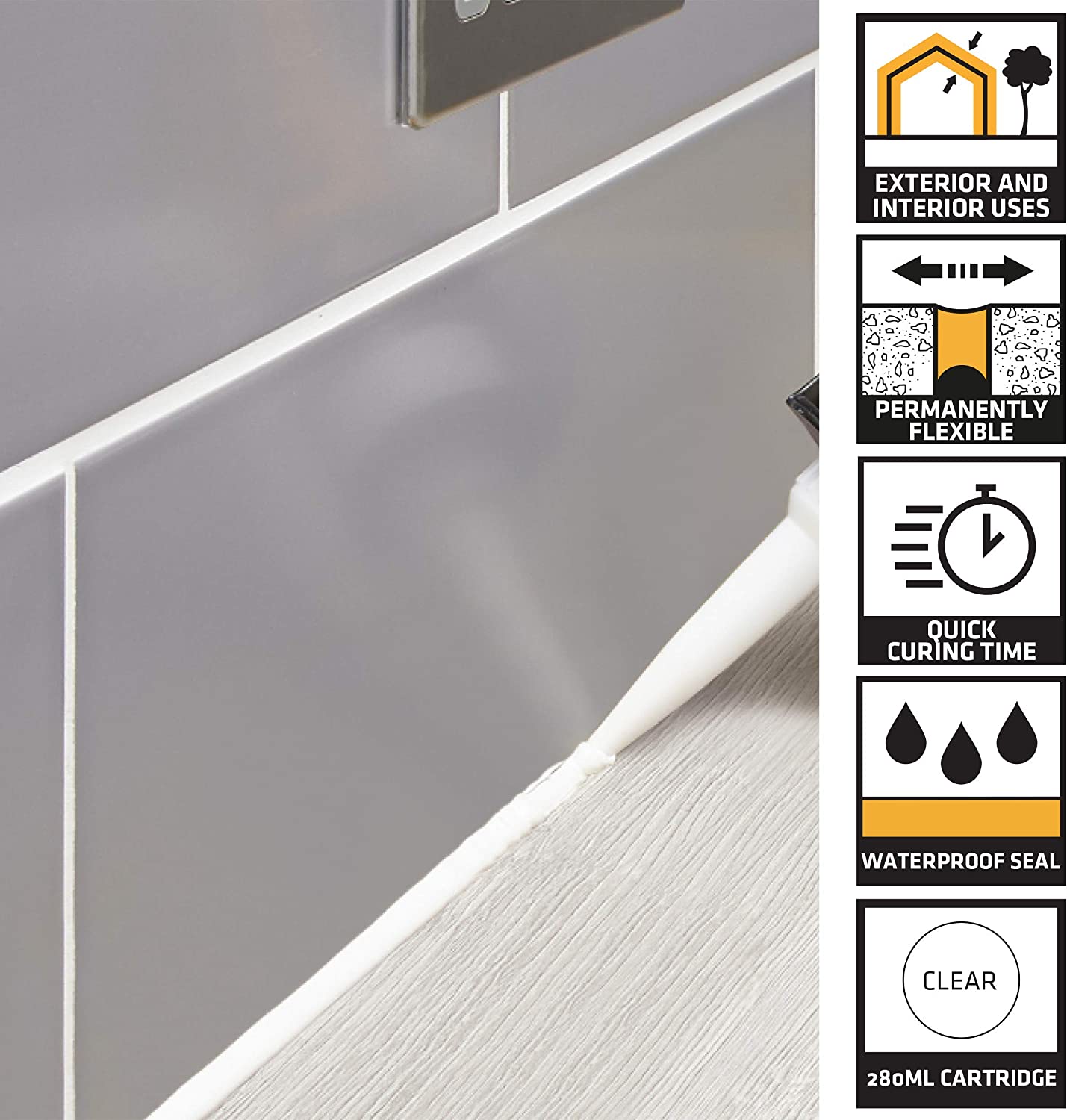 Everbuild General Purpose Silicone Clear 280ml - UK BUSINESS SUPPLIES