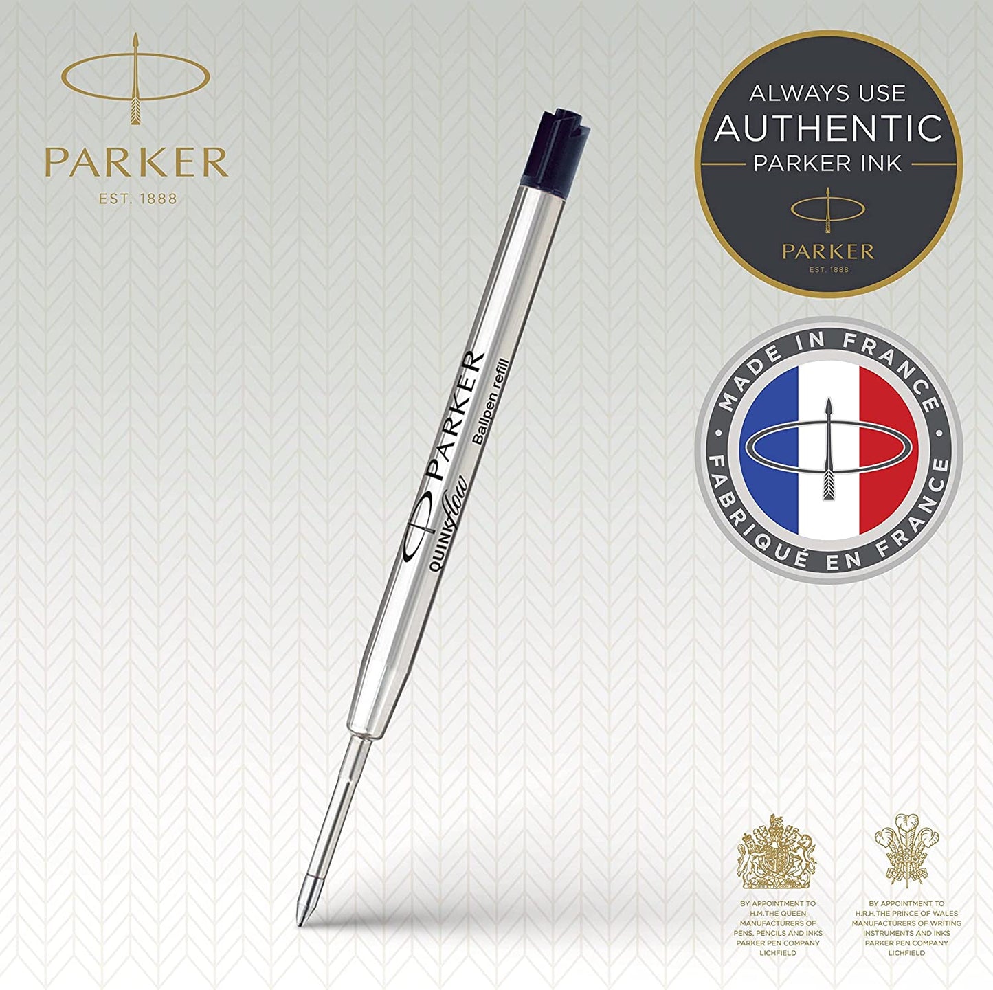 Parker Quink Ballpoint Pen Refill Medium Black Blister S0909550
