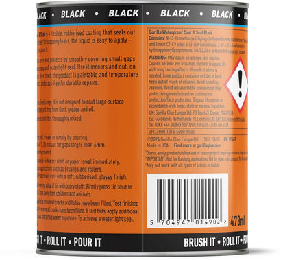 Gorilla 84756 Waterproof Coat & Seal Black 473Ml