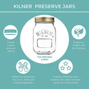 Kilner Small 0.25L Screw Top Preserve Glass Storage Jar, Jam, Chutney or Dessert