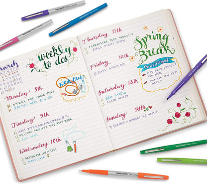 Paper Mate Flair Fibre Tip Pen Medium Point 0.7mm Candy Pop Assorted Colours (Pack 24) 1985617