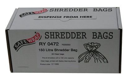 Safewrap Shredder Bags 150 Litre (Pack 50)